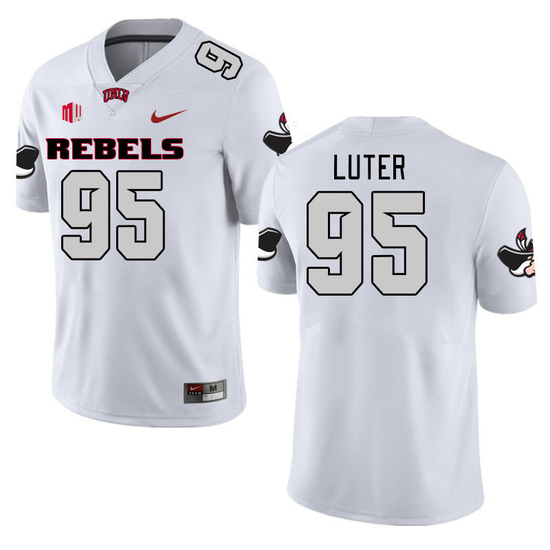 Men-Youth #95 L'Cier Luter UNLV Rebels 2023 College Football Jerseys Stitched-White